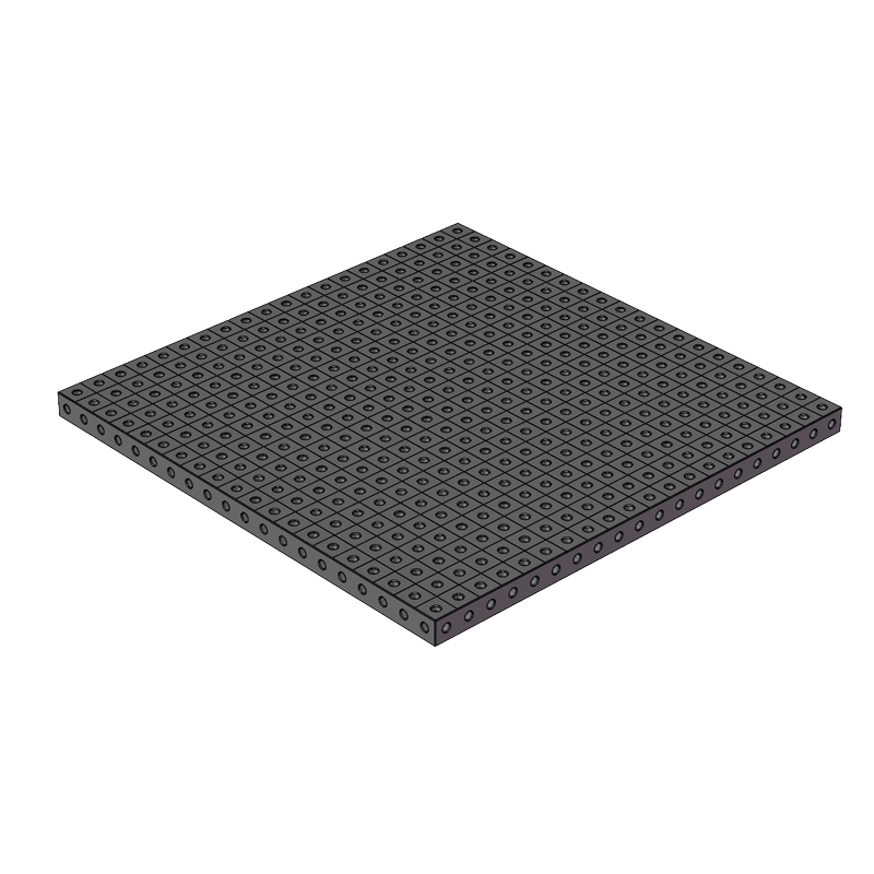 3D溶接定盤 φ16タイプ 斜めグリッド