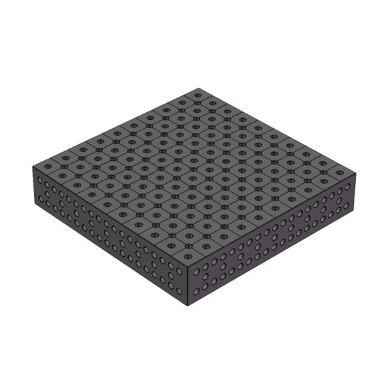 3D溶接定盤 φ28タイプ 斜め多グリッド